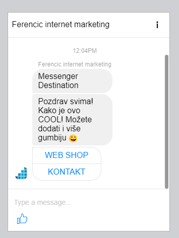 Facebook Messenger Reklama (AD)